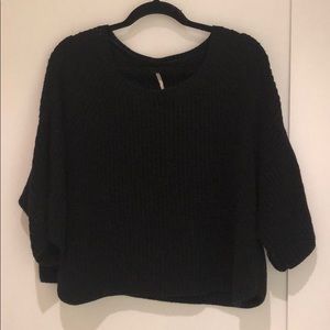 French Connection Black Cropped Sweater